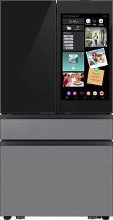 Samsung - Bespoke 29 cu. ft. 4-Door French Door Refrigerator with AI Family Hub+ - Charcoal Glass & Stainless Steel RF90F29AECRAA (S&D)