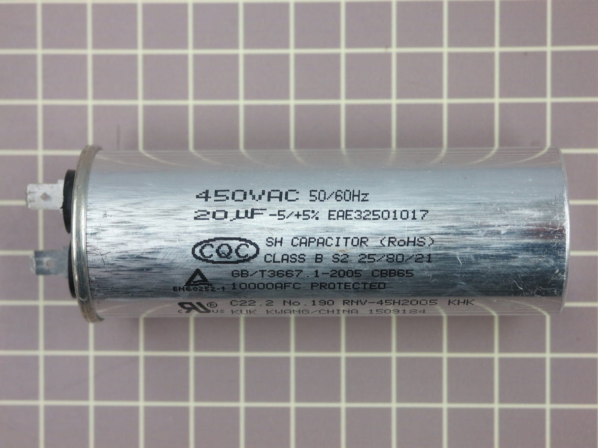 Capacitor (20uf -5/+5%) (50/60hz) EAE32501017