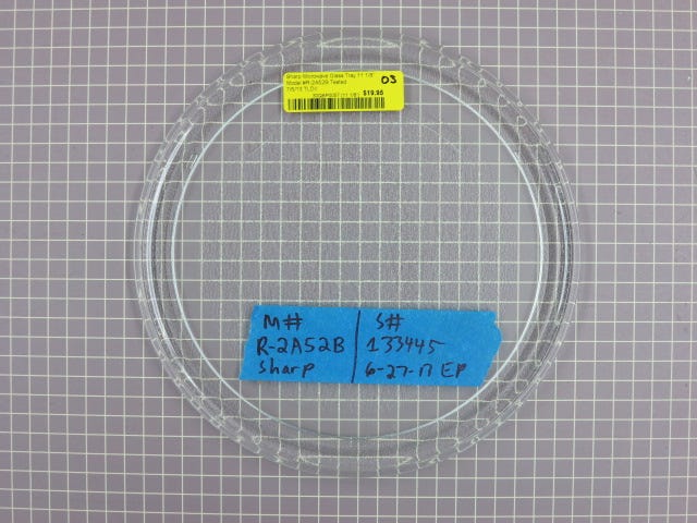 Sharp Microwave Glass Tray (11 1/8") 30QBP0057