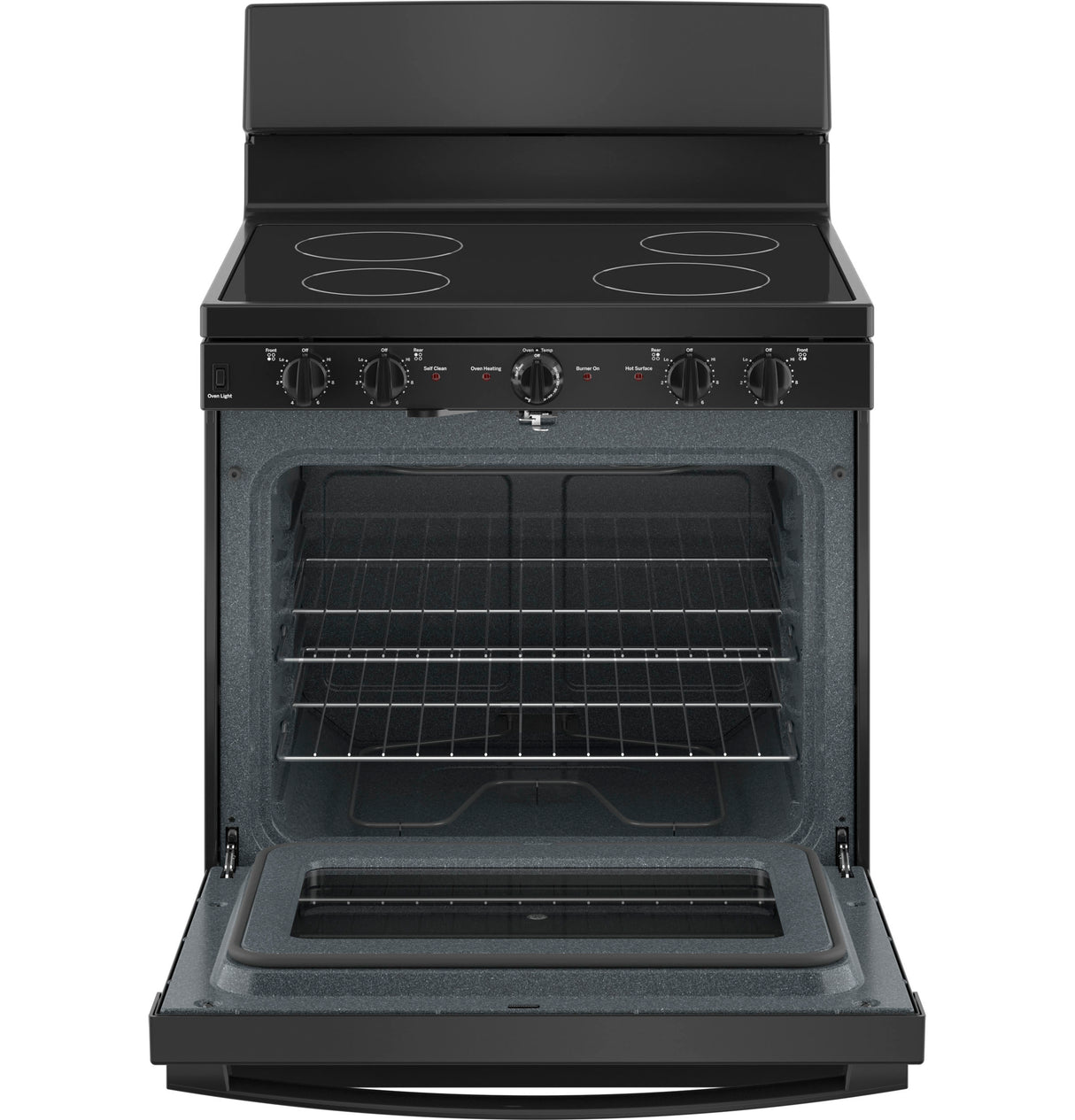 GE® ENERGY STAR® 30” Free-Standing Electric Radiant Smooth Cooktop Range JB480DYBB