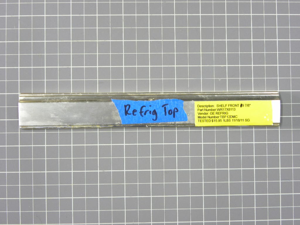 GE Refrigerator Shelf Front (9 7/8") WR17X6113