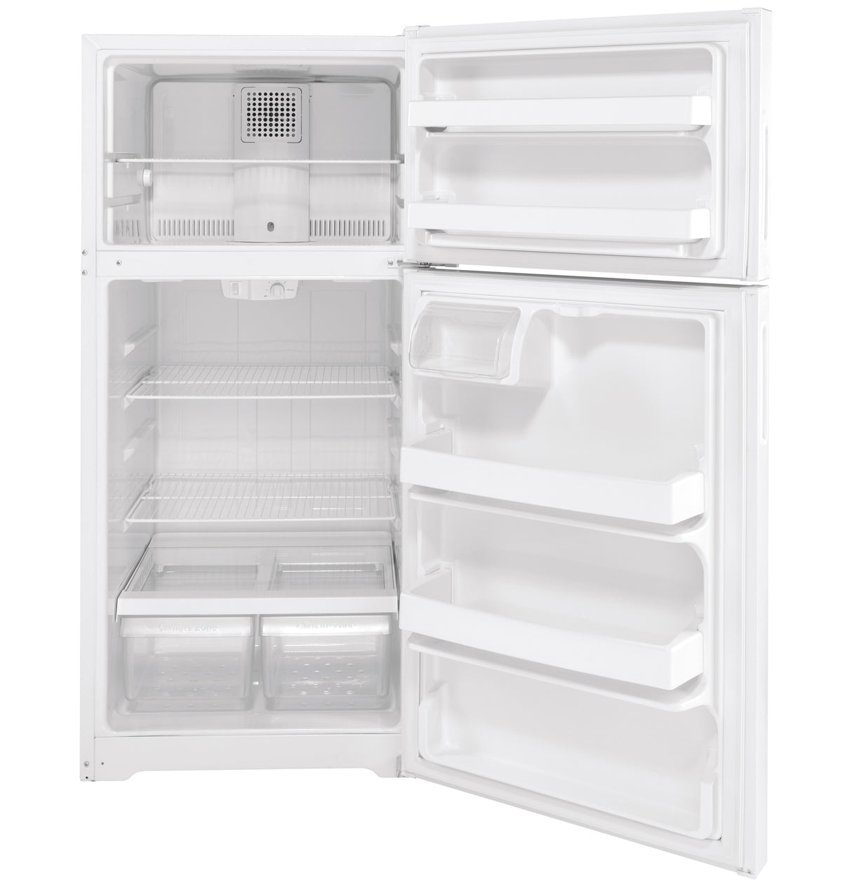 GE ENERGY STAR 16.6 Cu. Ft. Recessed Handle Top-Freezer Refrigerator GPE17CTNRWW