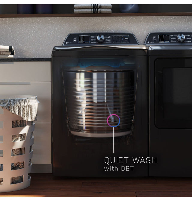 GE Profile™ ENERGY STAR® 5.3 cu. ft. Capacity Washer with Smarter Wash Technology and Adaptive SmartDispense PTW805BPWRS