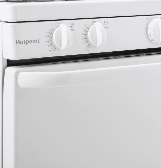 Hotpoint 20" Electric Free-Standing Front-Control Electric Range RAS200DMWW