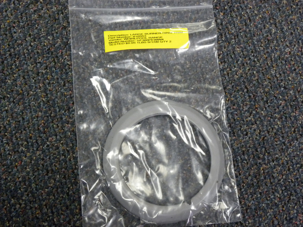 Whirlpool Range Large Burner Ring Trim 816553