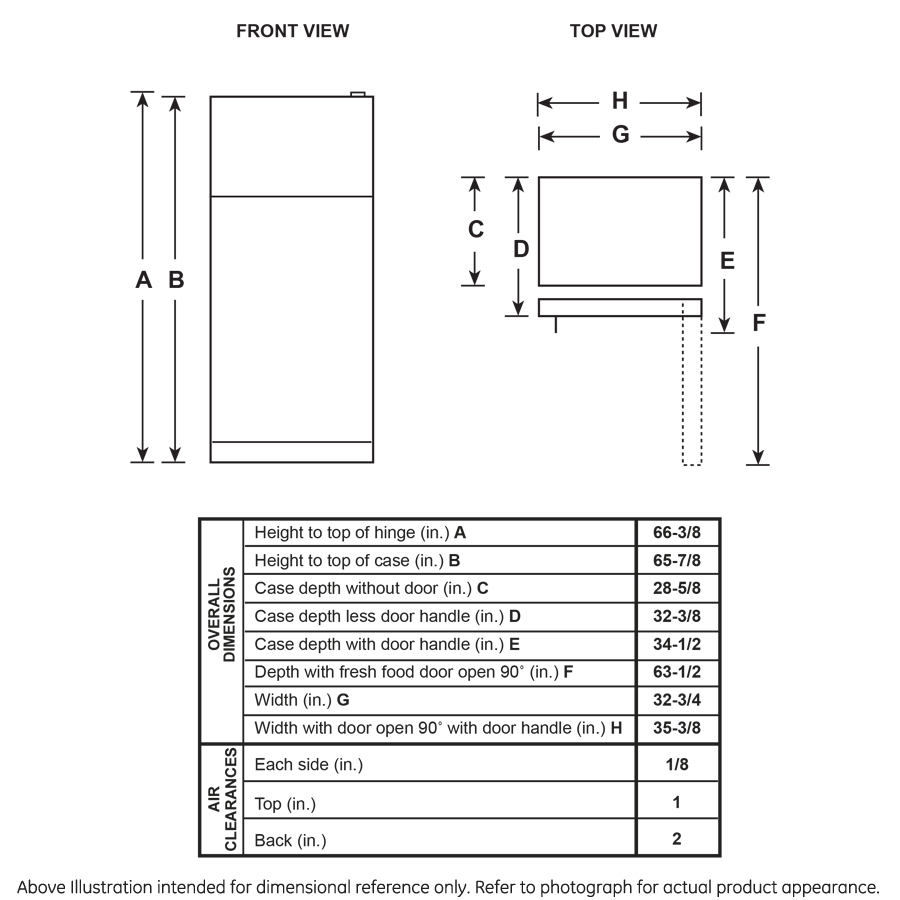 GE® ENERGY STAR® 21.9 Cu. Ft. Top-Freezer Refrigerator GTE22JTNRBB
