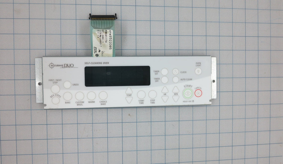 Control Panel Ribbon Control Panel Ribbon W/Overlay 8523295 – Appliance Depot