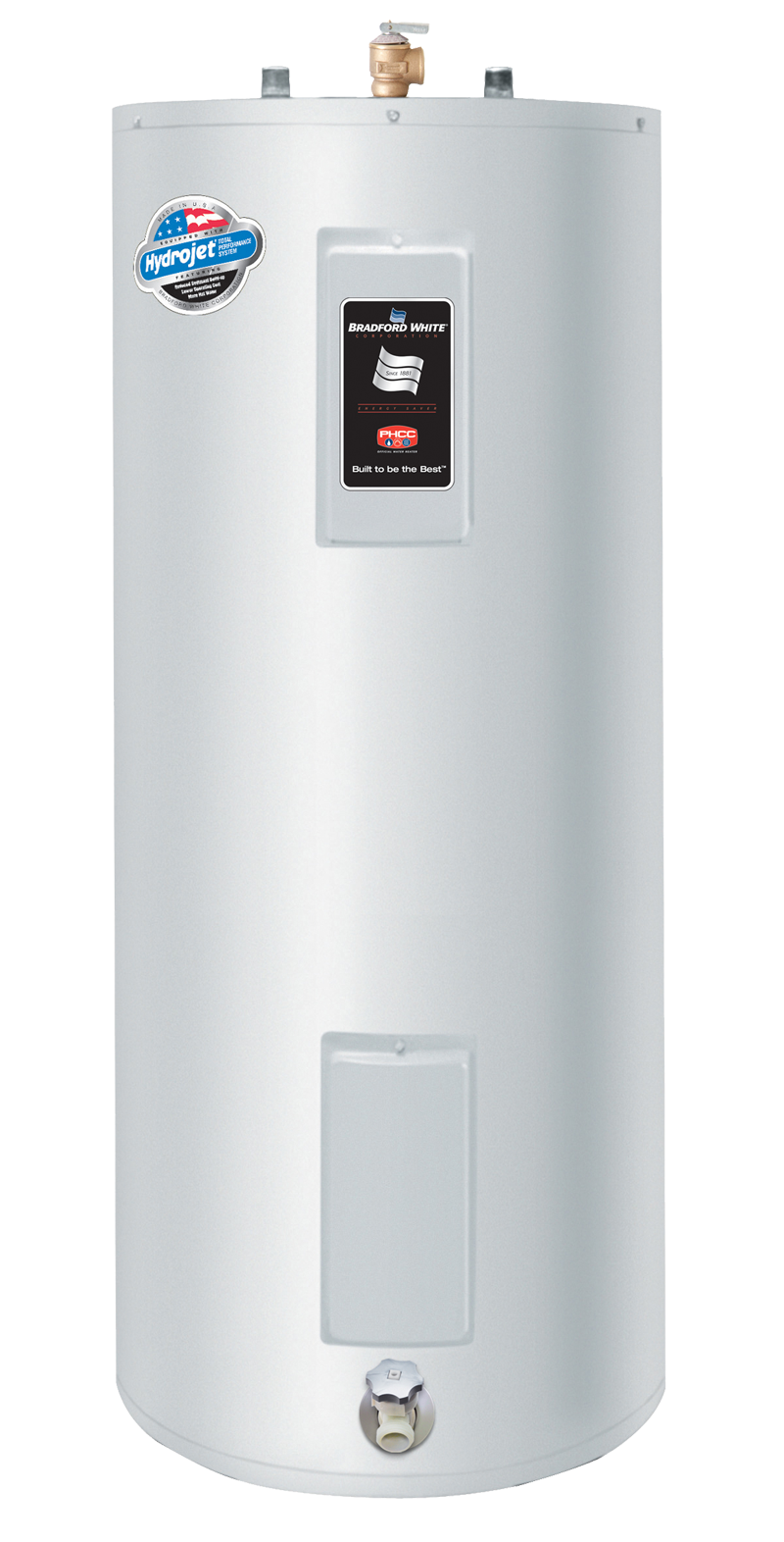 BRADFORD WHITE 40 GALLON RESIDENTIAL ELECTRIC WATER HEATER 240V 4500W 60-3/4"H X 20"W RE340T6-1NCWW