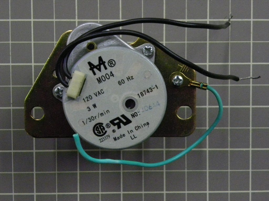 Fleck Water Softener Timer Motor (120 V 60 Hz 1/30 rpm) 18743-1 Replac ...