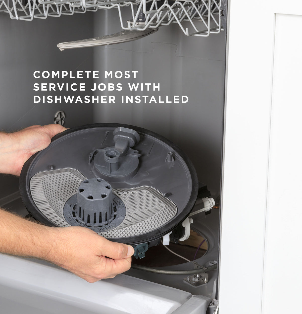GE Dishwasher With Front Controls GDF535PGRWW