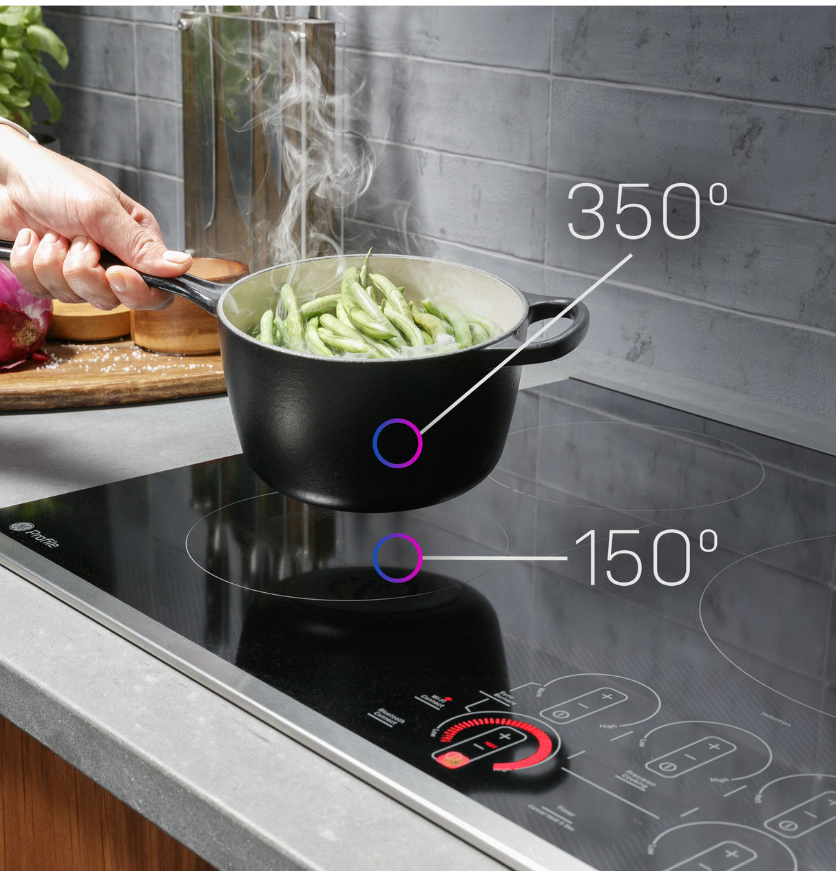 GE Profile 36" Built-In Touch Control Induction Cooktop PHP9036DTBB