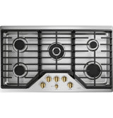 CAFÉ™ 5 Gas Cooktop Knobs - Brushed Brass CXCG1K0PMCG
