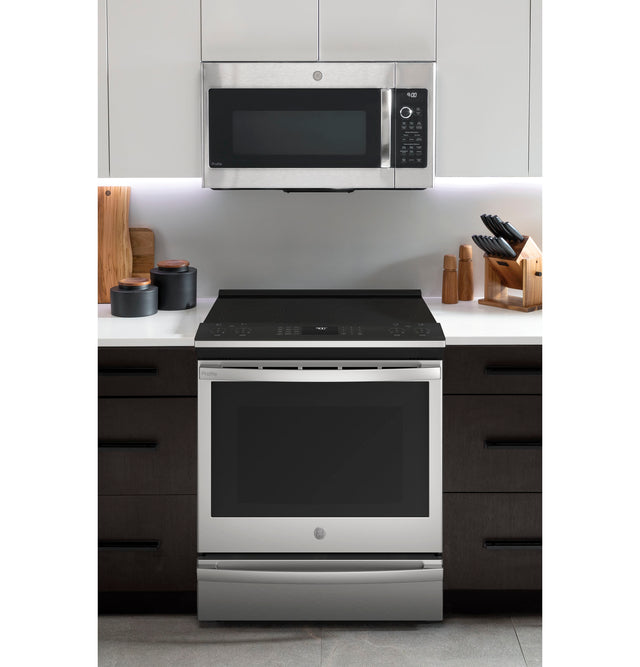 GE Profile™ ENERGY STAR® 30" Smart Slide-In Fingerprint Resistant Front-Control Induction and Convection Range with No Preheat Air Fry PHS93EYPFS