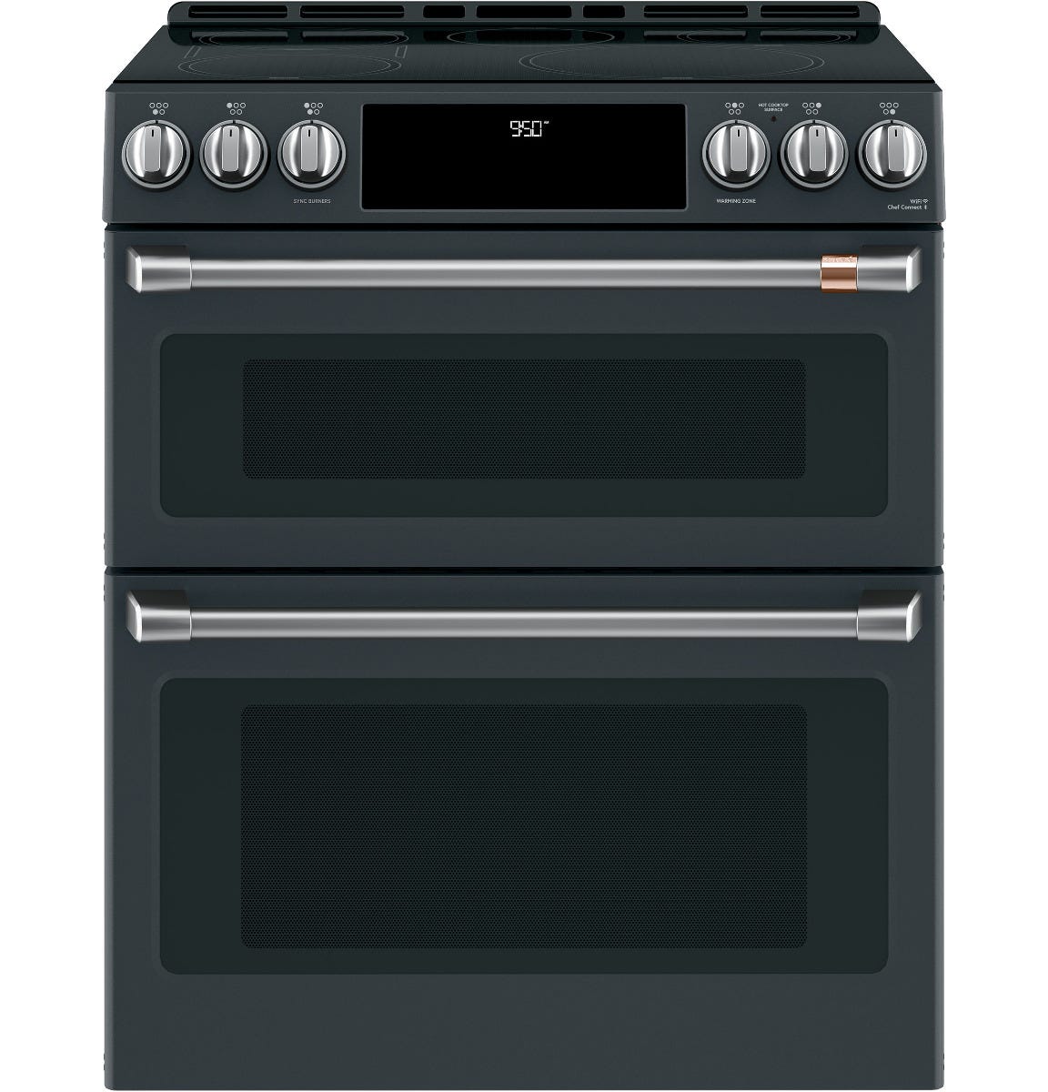 Café 30" Slide-In Front Control Induction and Convection Double Oven Range CHS950P3MD1