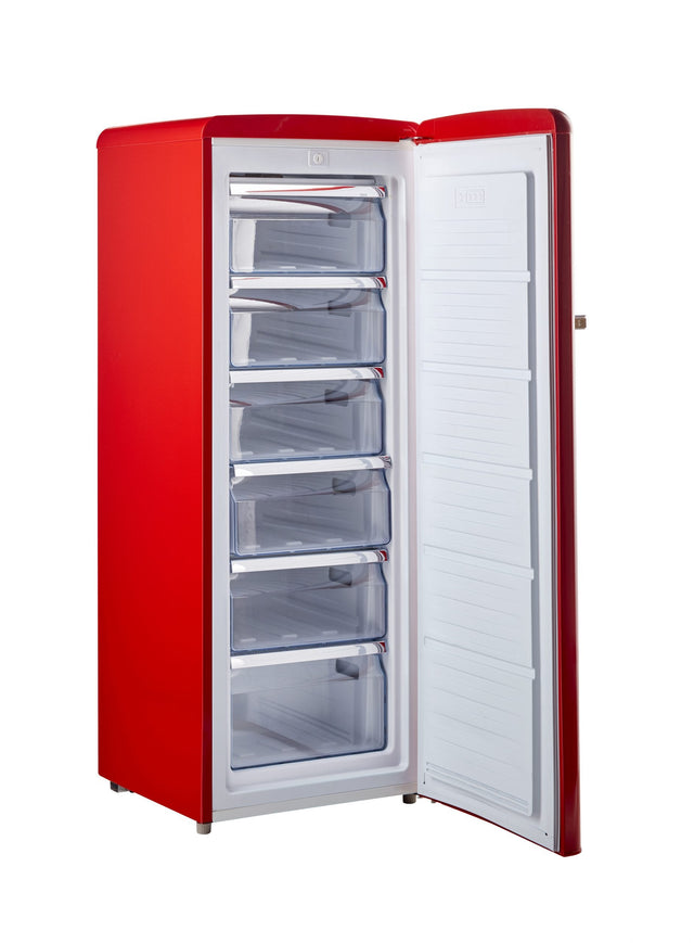 Classic Retro by Unique 6 cu. ft. Upright Electric Freezer UGP-175L R AC-Red