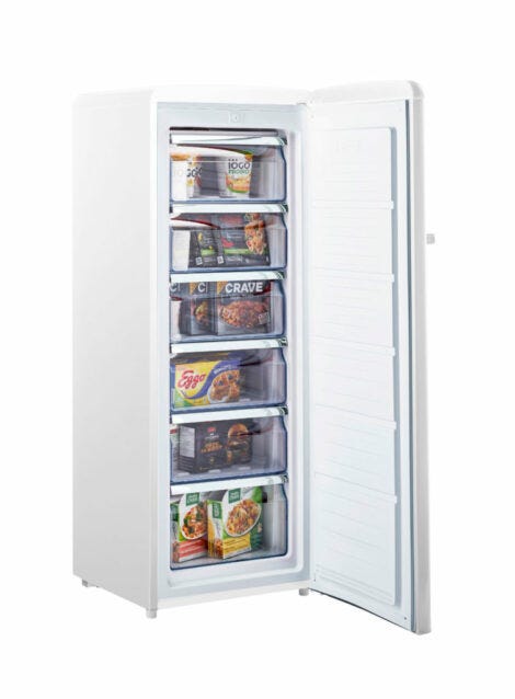 Off-Grid Classic Retro by Unique 6.1 cu. ft. Solar Powered DC Upright Freezer UGP-175L UF W