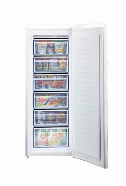 Off-Grid Classic Retro by Unique 6.1 cu. ft. Solar Powered DC Upright Freezer UGP-175L UF W