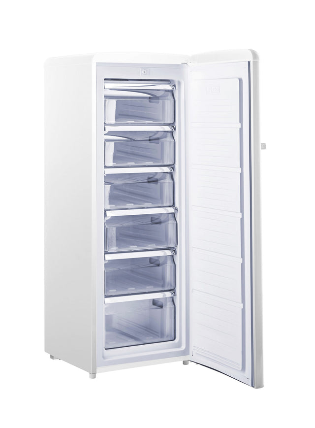 Classic Retro by Unique 6 cu. ft. Upright Electric Freezer UGP-175L W AC-White