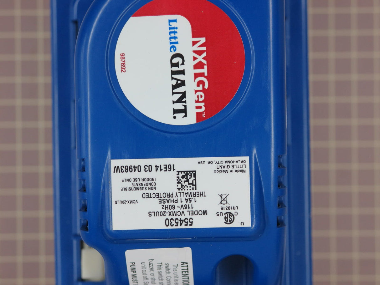Little Giant NXT Gen 20' Condensate Pump W/Safety Switch VCMX20-ULS