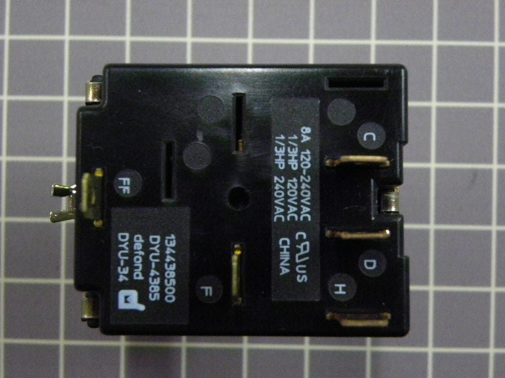 Frigidaire Washer Temperature Switch 134438500