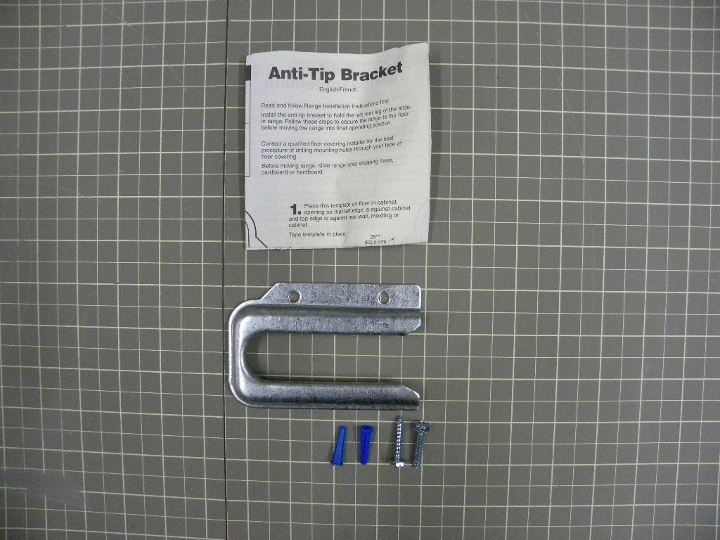 Whirlpool Range Anti Tip Bracket Kit W10017440