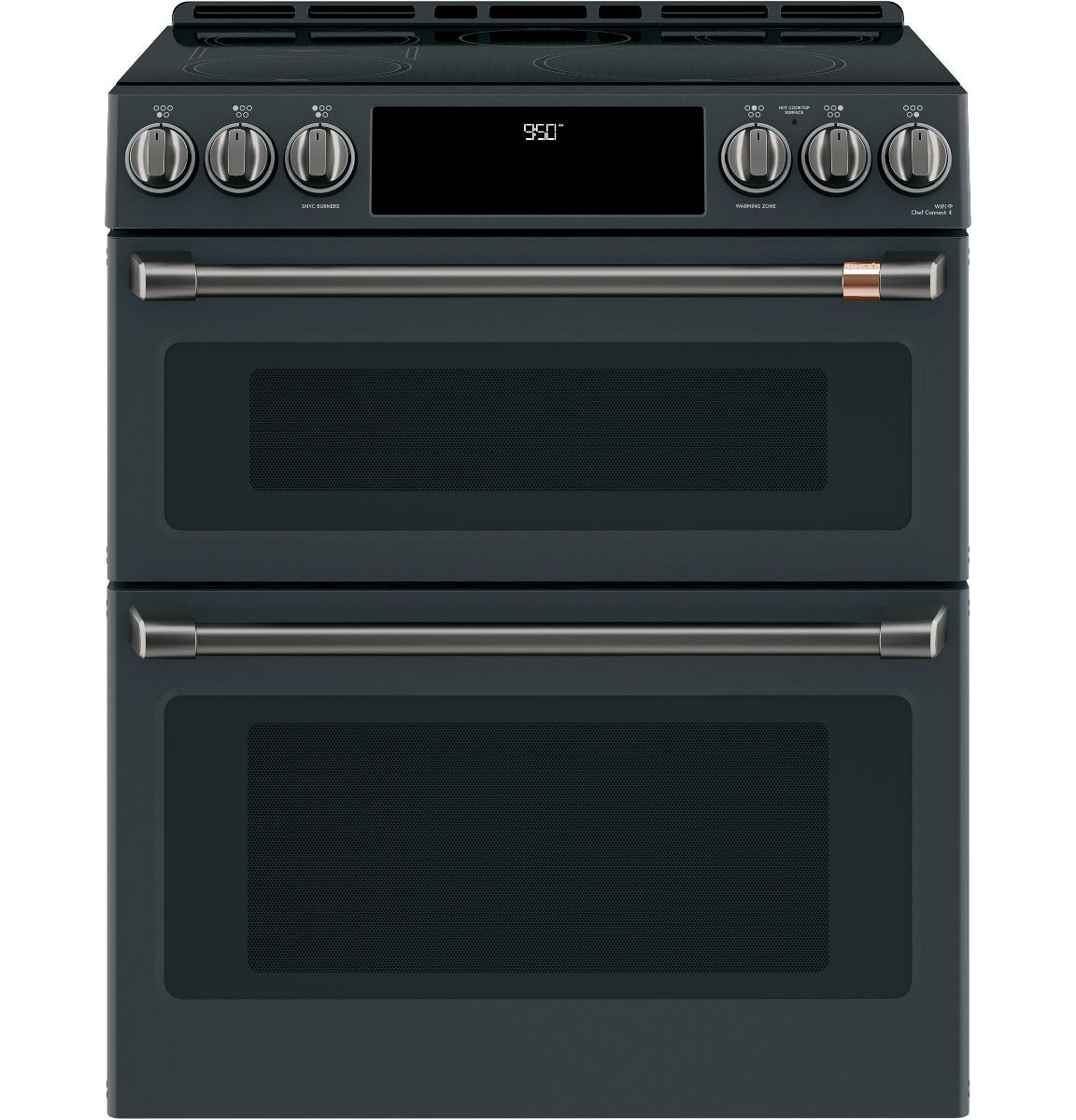Café 30" Slide-In Front Control Induction and Convection Double Oven Range CHS950P3MD1