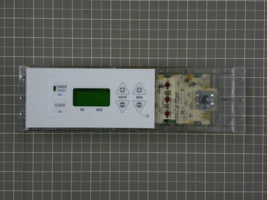 GE Range Control and Overlay (White) WB27K10026