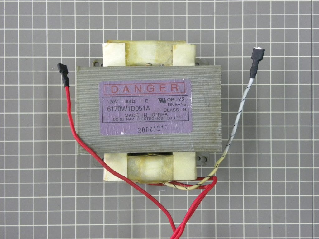 GE Microwave HV Transformer WB27X10499