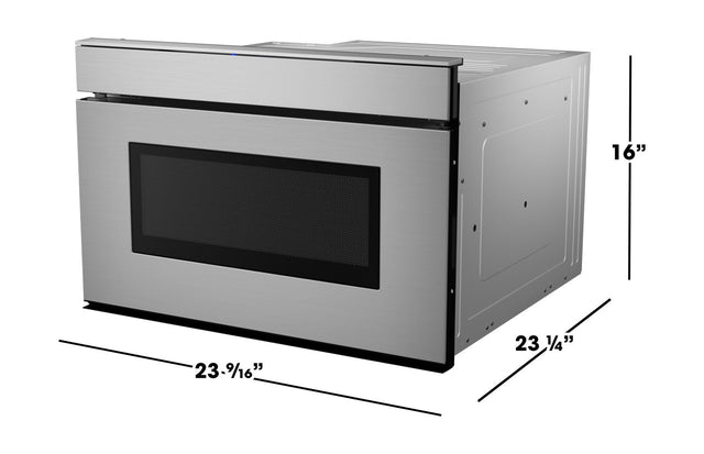 24 in. 1.2 cu. ft. 950W Sharp Stainless Steel Smart Easy Wave Open Microwave Drawer Oven SMD2479JS