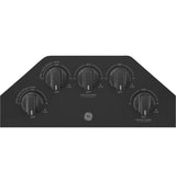 GE 36" Built-In Gas Cooktop with 5 Burners and Dishwasher Safe Grates JGP5036DLBB-Black