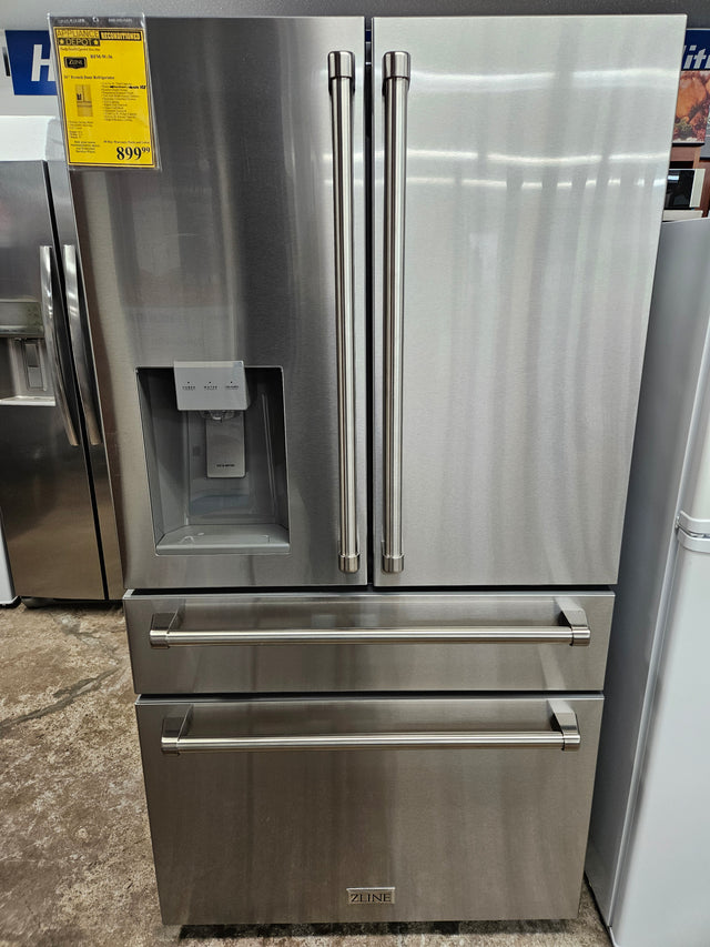 Reconditioned Zline 36" French Door Refrigerator RFM-W-36