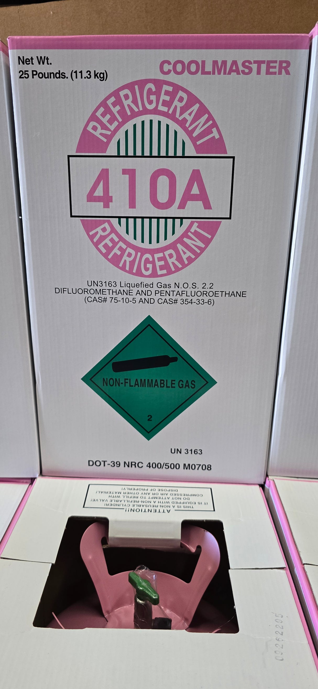 25Lb R410A Refrigerant Freon for Air Conditioners - Steel Cylinder Packaging Tank