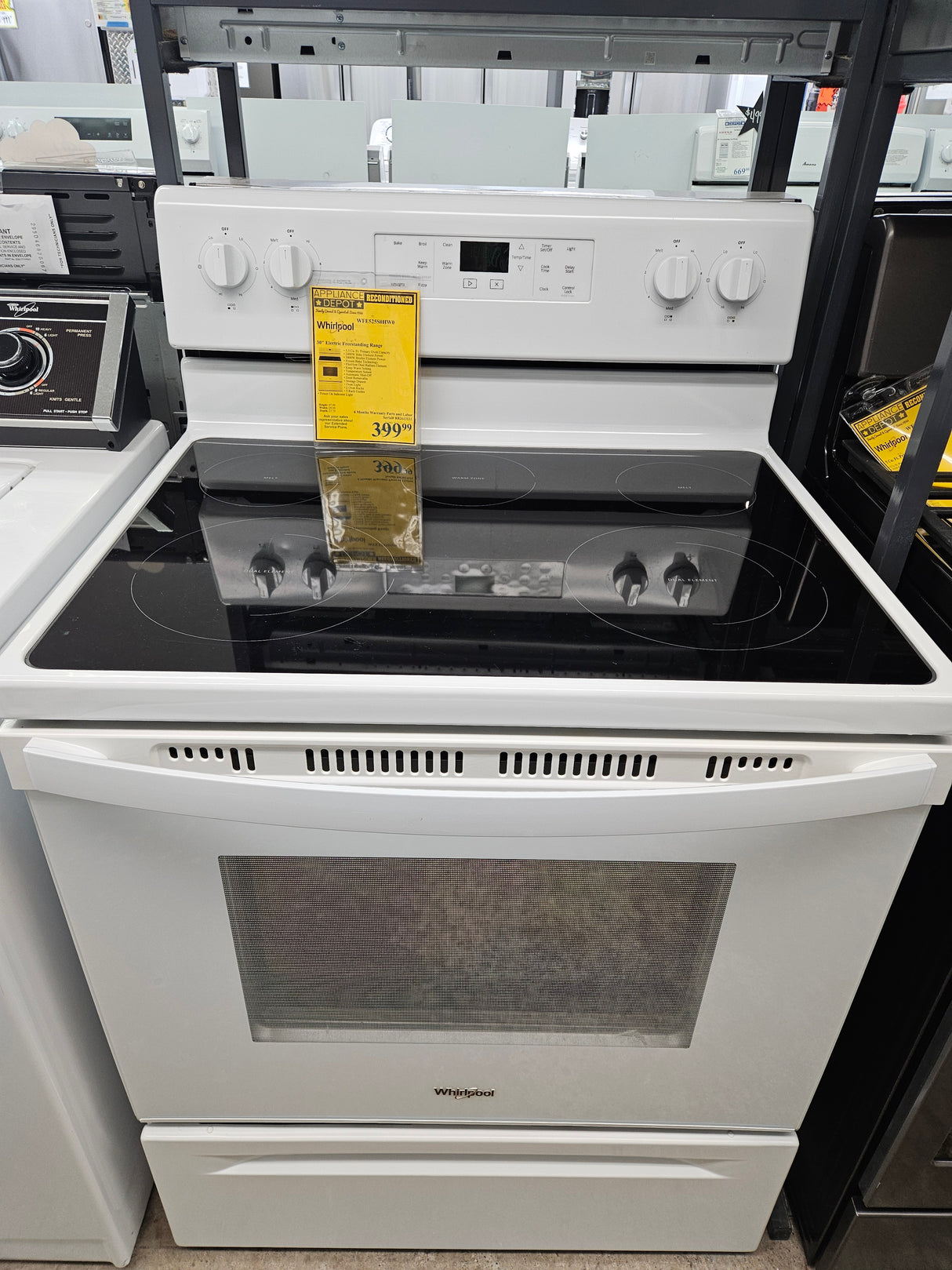 Reconditioned Whirlpool 30" Electric Freestanding Range WFE525S0HW0