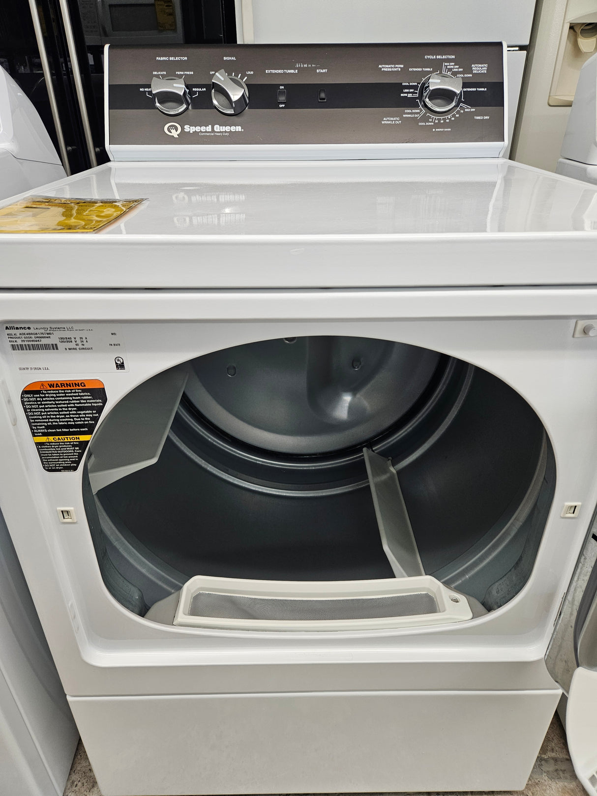Reconditioned Speed Queen Electric Front Load Dryer ADE4BRGS175TW01