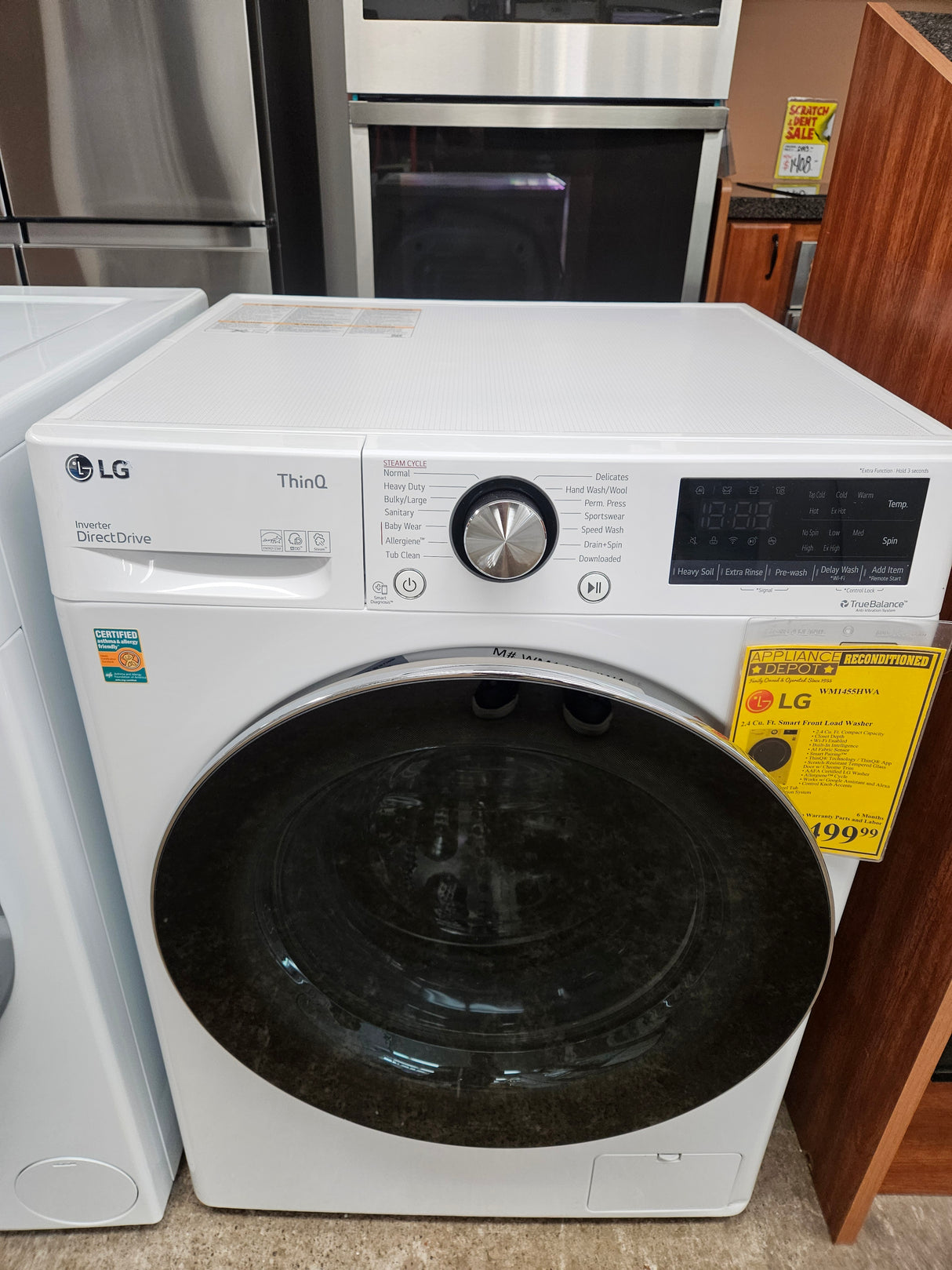Reconditioned LG 2.4 Cu. Ft. Smart Front Load Washer WM1455HWA