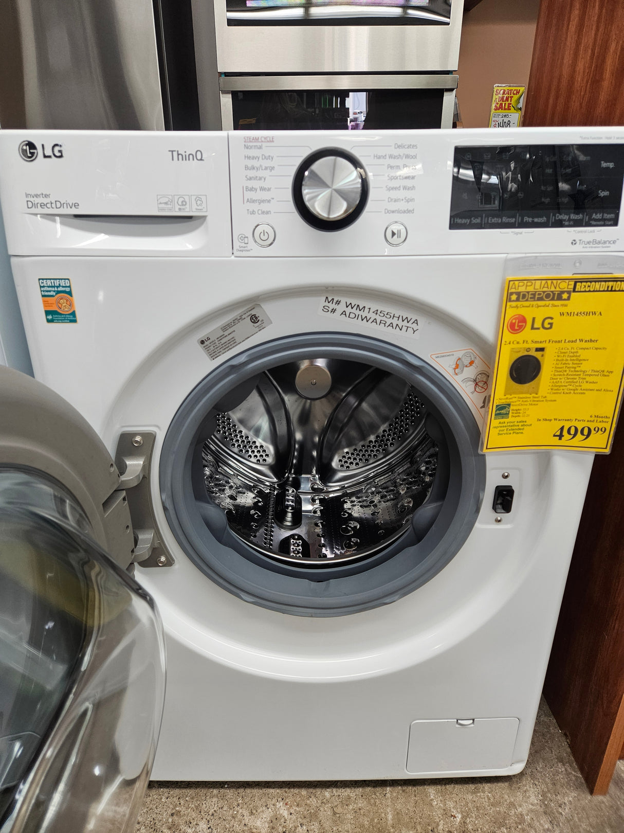 Reconditioned LG 2.4 Cu. Ft. Smart Front Load Washer WM1455HWA