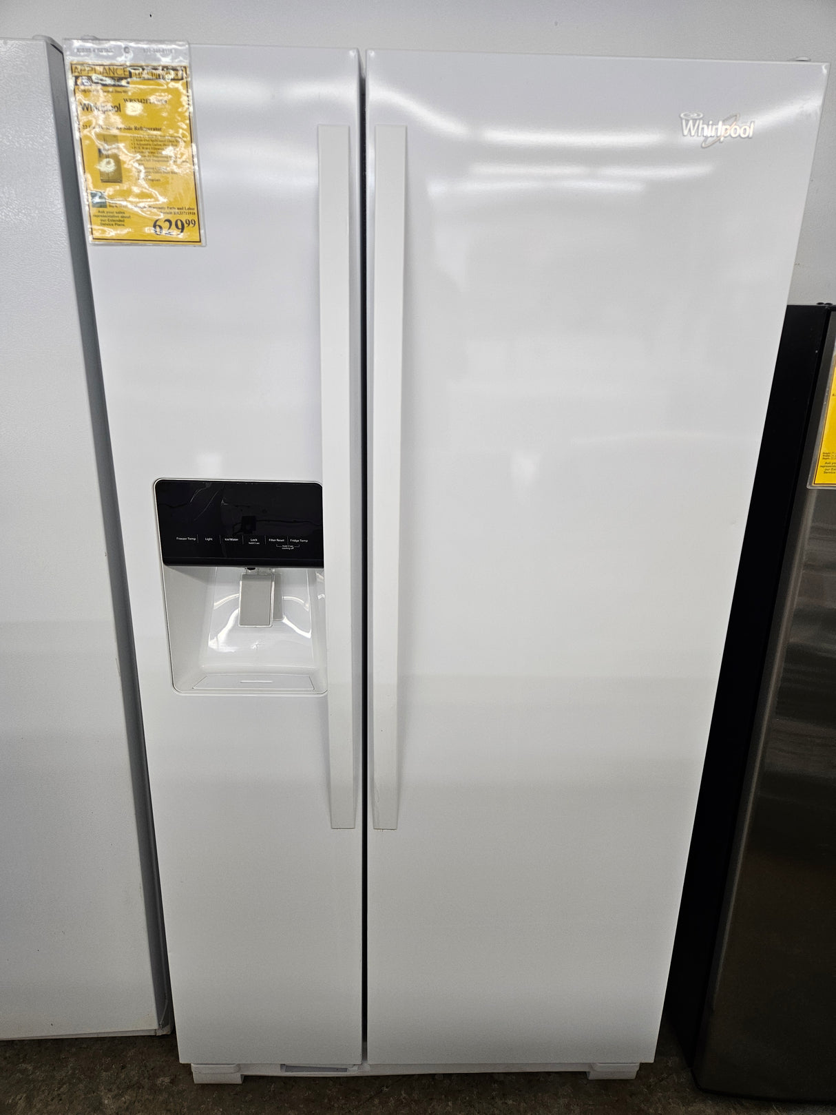 Reconditioned Whirlpool 22 Cu. Ft. Side By Side Refrigerator WRS342FIAW00