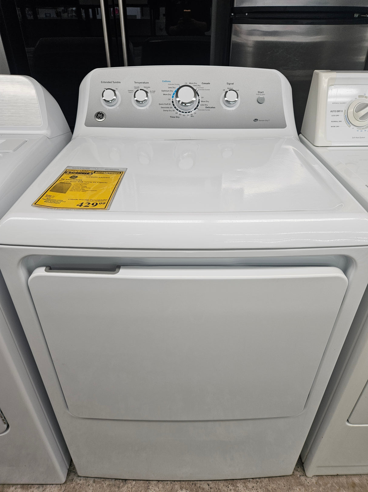 Reconditioned GE 27" Gas Dryer with 7.2 cu. ft. Capacity GTD45GASJ2WS
