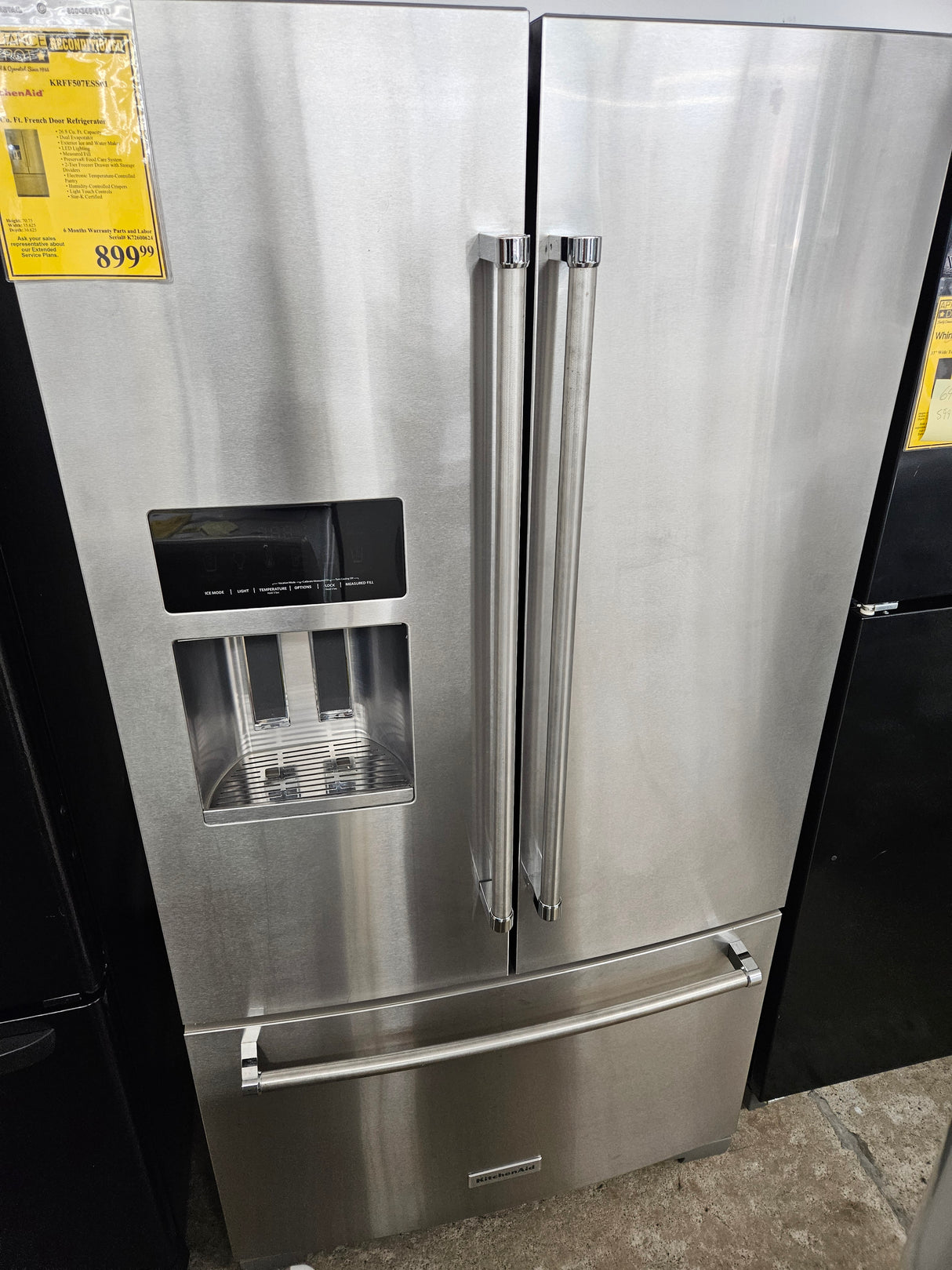 Reconditioned Kitchen Aid 26.8 Cu. Ft. French Door Refrigerator KRFF507ESS01