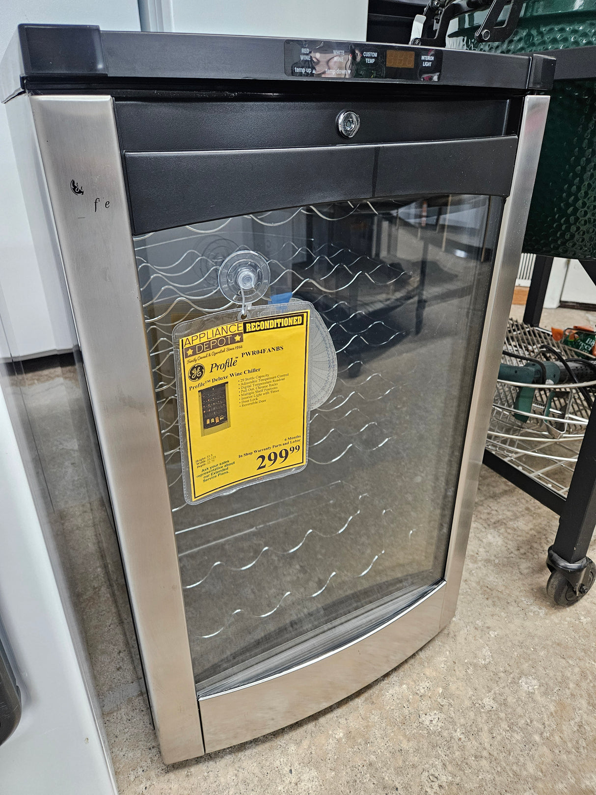 Reconditioned GE Profile Deluxe Wine Chiller PWR04FANBS