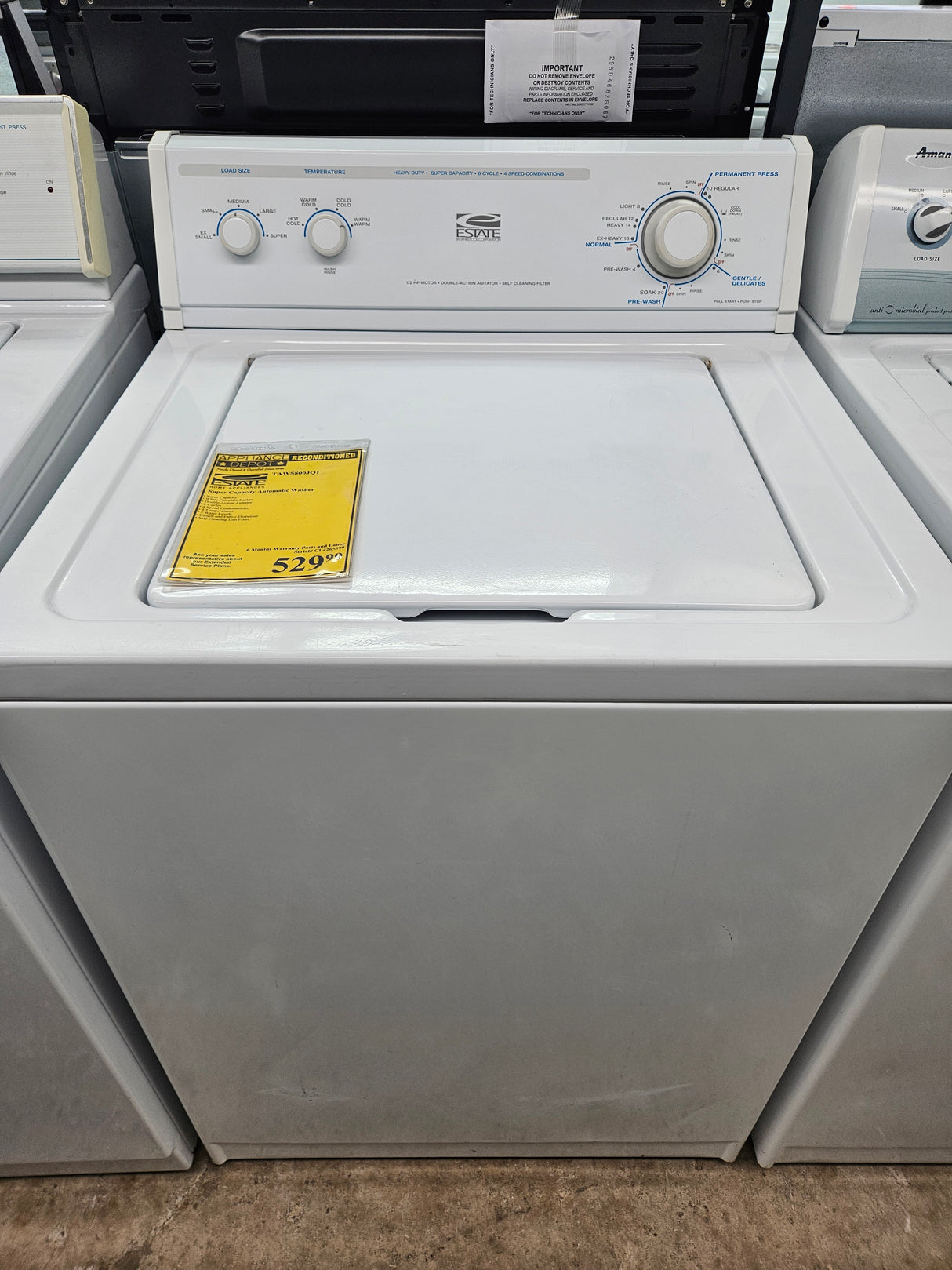 Reconditioned Estate Super Capacity Automatic Washer TAWS800JQ1