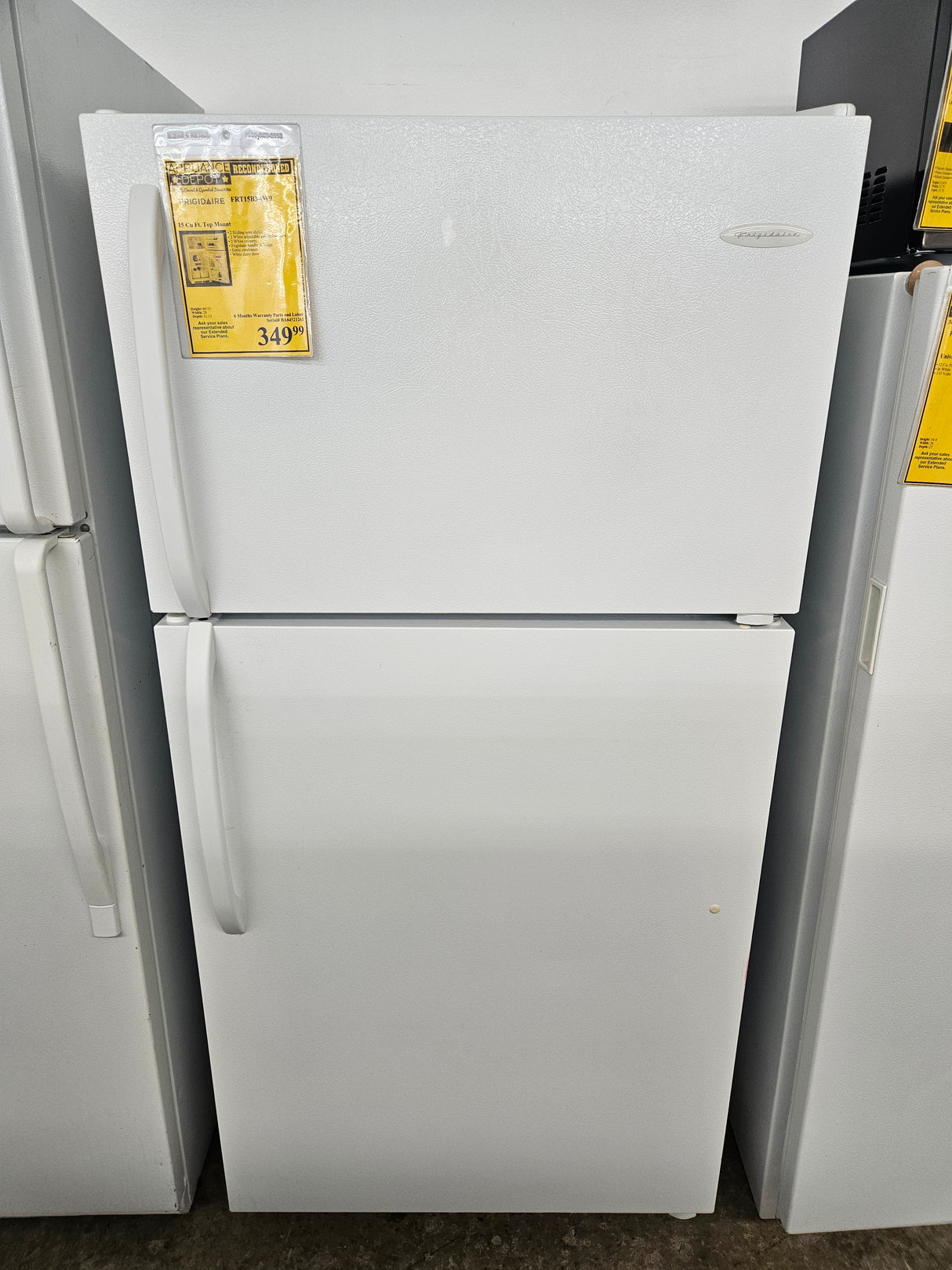 Reconditioned Frigidaire 15 Cu Ft. Top Mount FRT15B3AW9