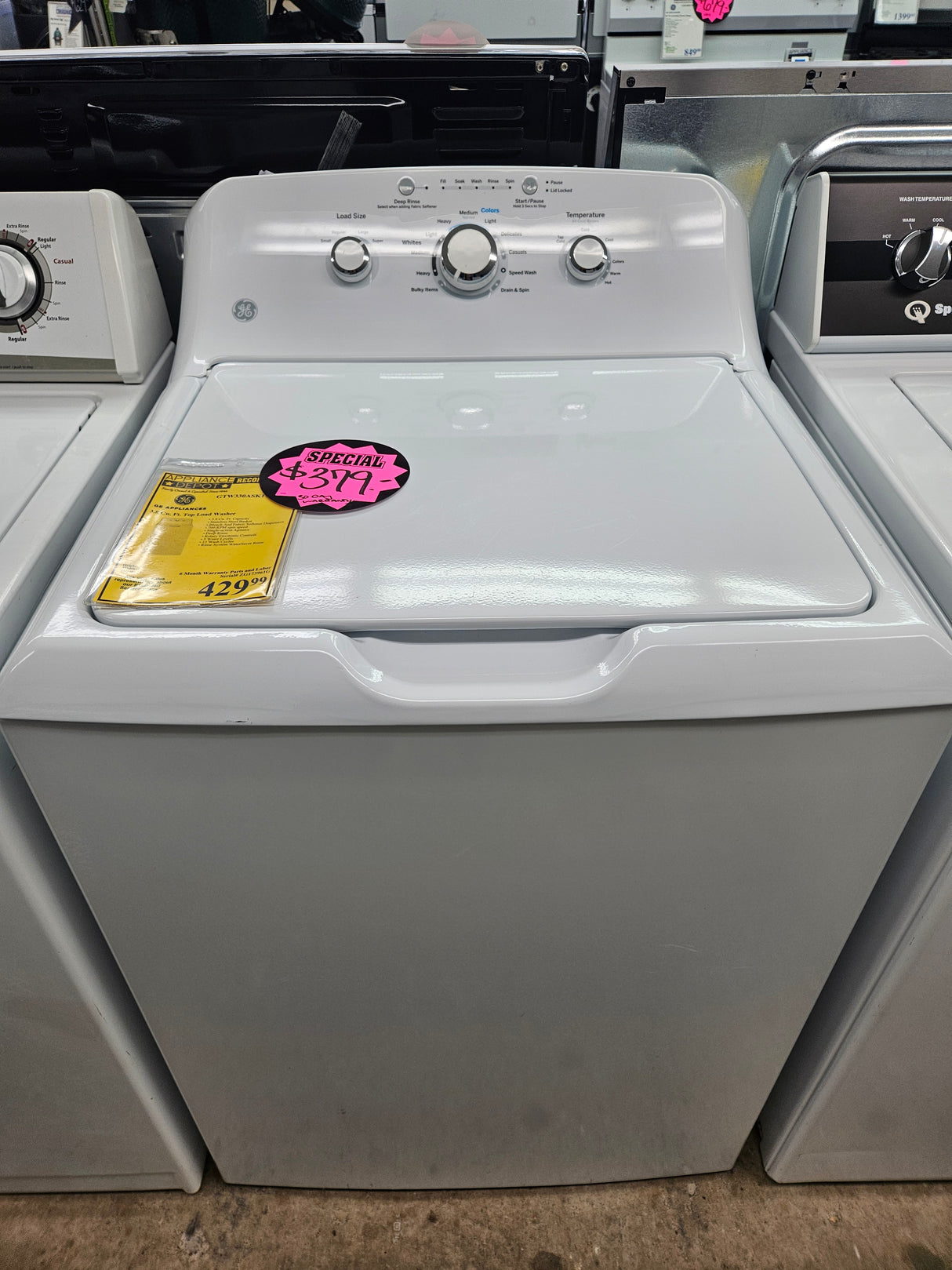 Reconditioned GE 3.8 Cu. Ft. Top Load Washer GTW330ASK1WW