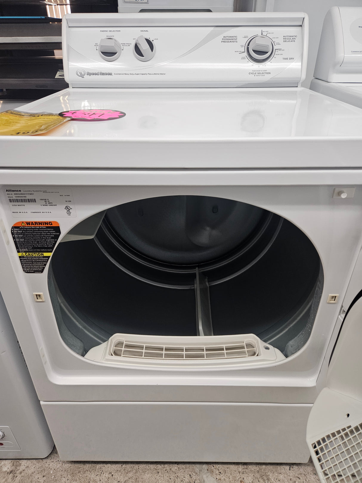 Reconditioned Speed Queen Electric Dryer ADE3LRGS171TW01