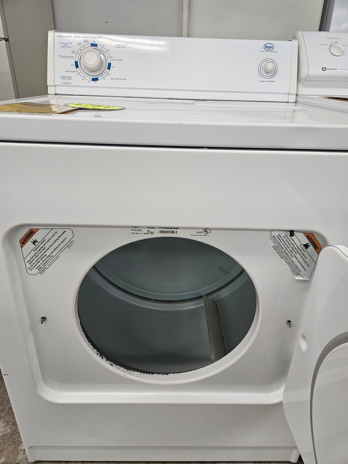 Reconditioned Roper Electric Dryer REX4634KQ1