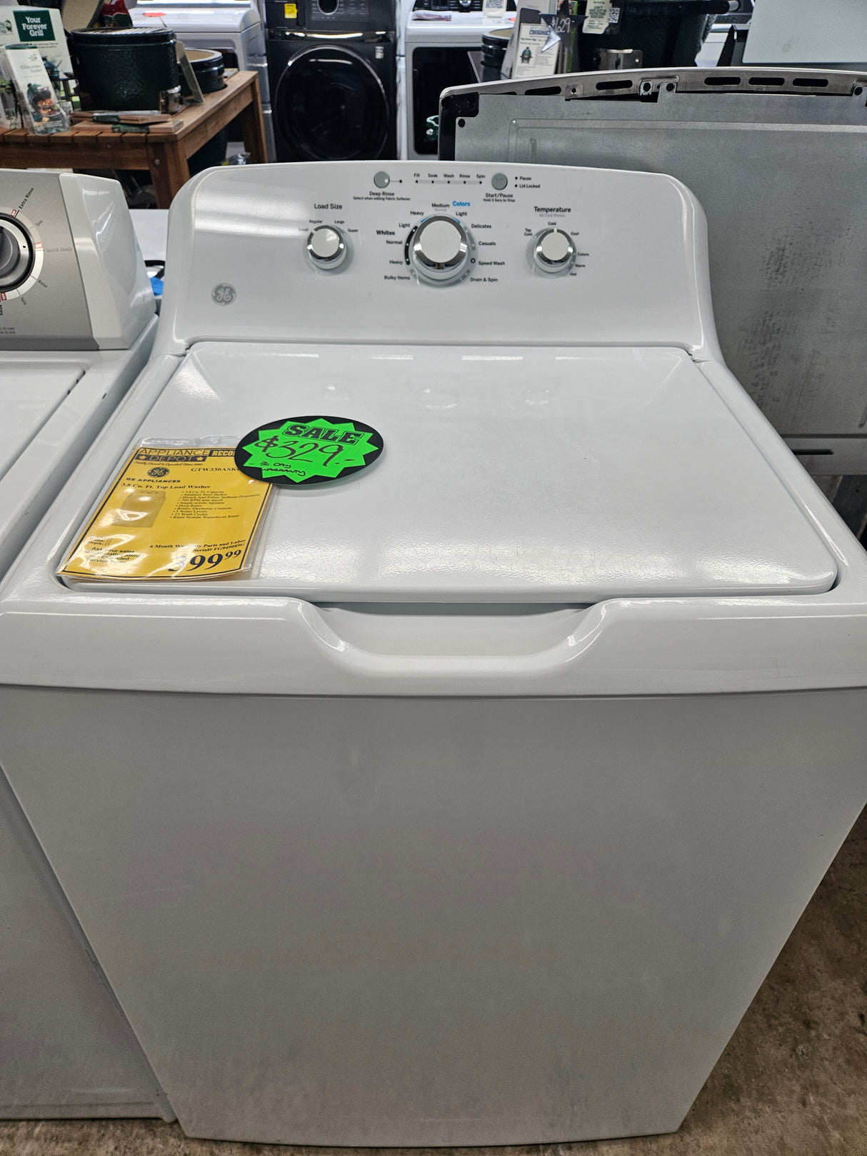 Reconditioned GE 3.8 Cu. Ft. Top Load Washer GTW330ASK0WW