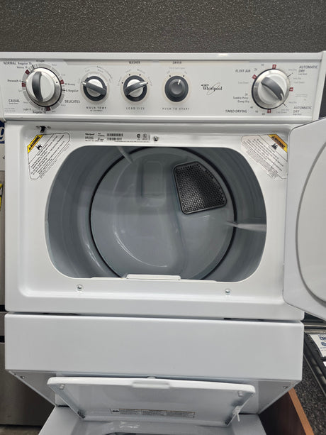 Reconditioned Whirlpool 27" Thin Twin Washer Electric Dryer Combo WET3300SQ0