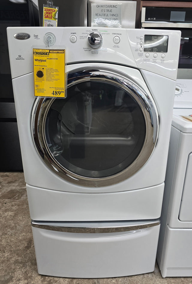 Reconditioned Whirlpool Duet Steam Gas Dryer WGD9371YW0