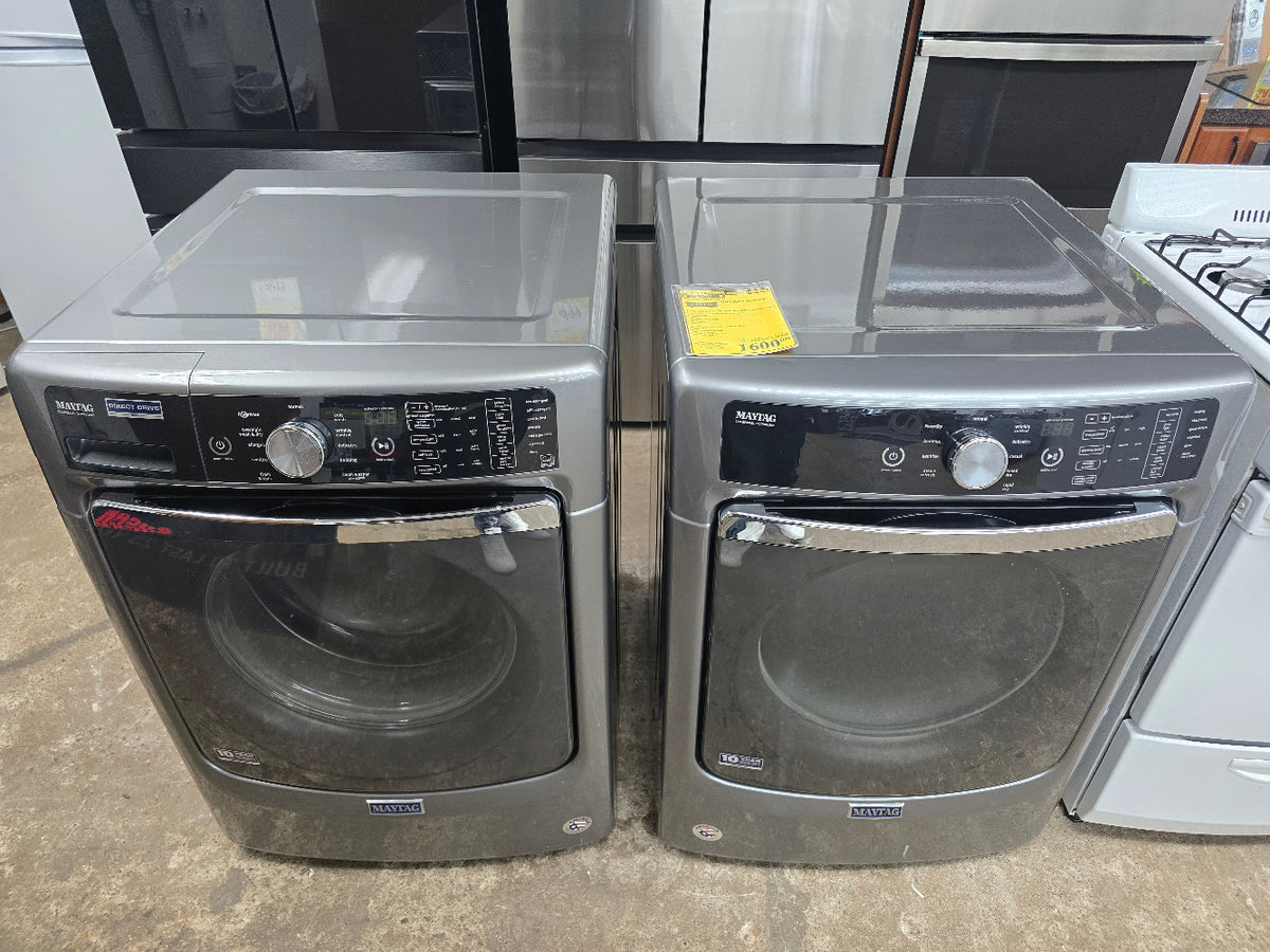 Reconditioned Maytag 4.5 Cu. Front Load Washer / 27" Electric Dryer Set MHW8200/MED8200