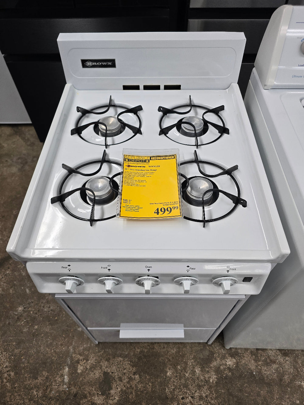 Reconditioned Brown 20 " Free Standing Gas Range WNM110-P